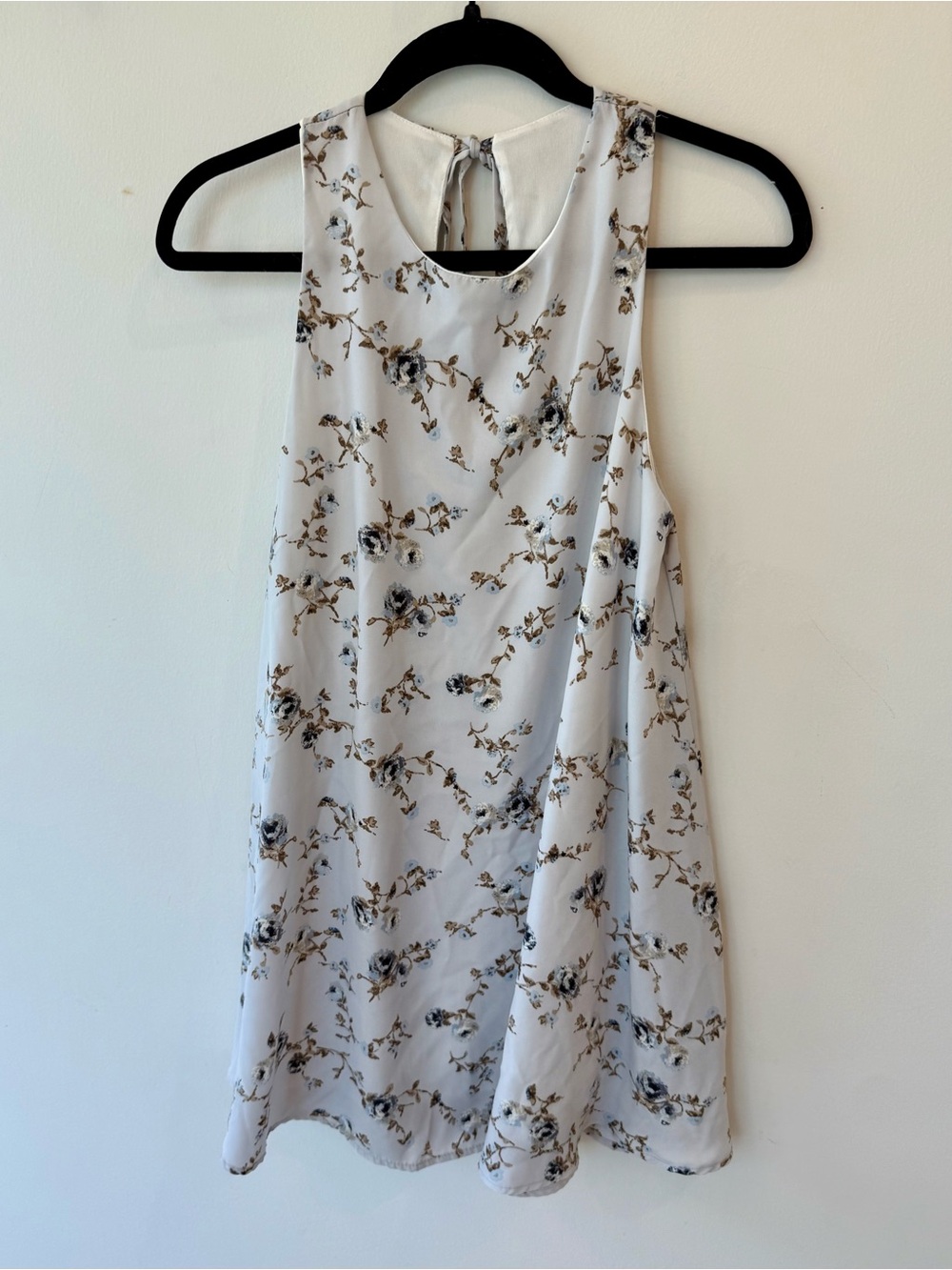 Dainty Hooligan Blue Floral Halter Tie-Back Dress